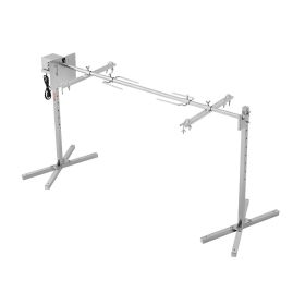 VEVOR Electric BBQ Rotisserie Grill Kit, 56 Inch 132 lbs Capacity, Automatic 52W Motor Height Adjustable Universal Roaster Stand