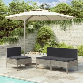 Garden Chair Set of 3 Grey